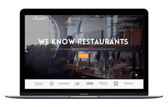 laptop displaying the Wisetail website after Big Storm completed the redesign