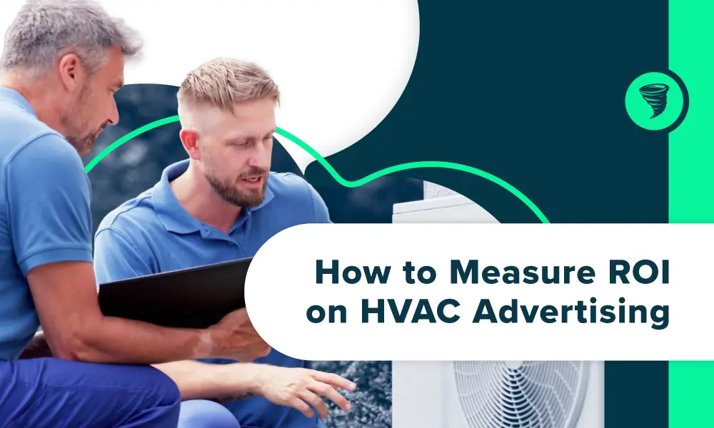 Big Storm - How to Measure ROI on HVAC Advertising. Two HVAC workers fixing AC unit