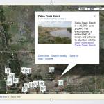 aerial view of a Google map of Cabin Creek Ranch