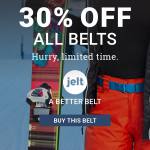 Jelt belt online ad for 30% off