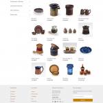 website with handmade pottery for sale