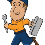 illustration of a repair man