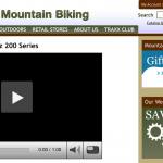 screenshot of a webpage for Traxx Mountain Biking for Right Now