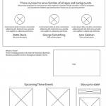 Thrive wireframe of a website design