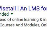 Google ad for Wisetail LMS