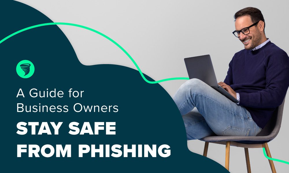 Male on computer. A Guide for Business Owners: Stay Safe from Phishing